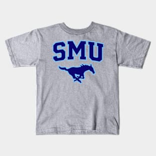SMU Blue Logo & Navy Peruna Kids T-Shirt